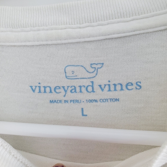 Vineyard Vines LA Rams NFL Whale Short Sleeve White T Shirt - Picture 3 of 3